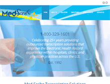 Tablet Screenshot of med-scribe.com